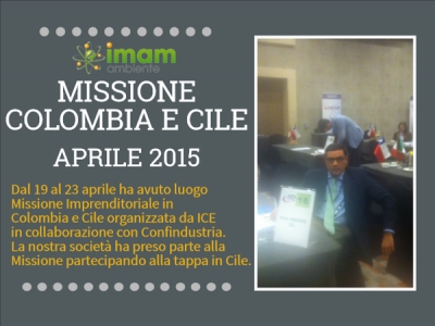 Missione in Colombia e Cile – Aprile 2015